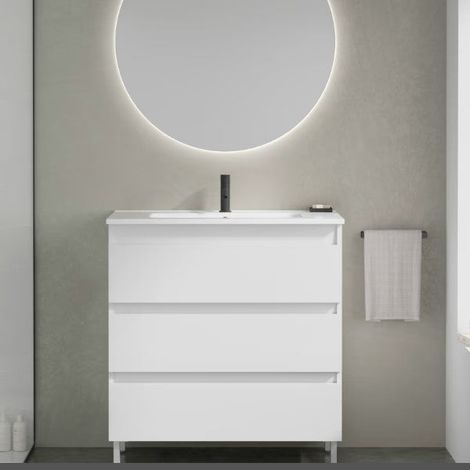 ROYO KENA Mueble+Lavabo A Suelo 3 Cajones Blanco - Medida: 60 CMS - ref: C0077572
