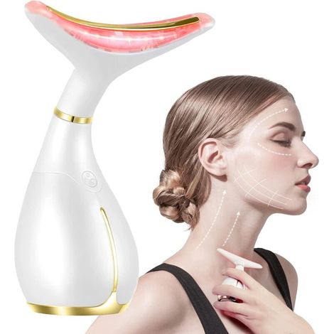 Appareil de massage facial anti-rides, 45 modes de chaleur et 3 modes de massage, appareil de vibration haute fréquence pour raffermir et lifter la peau, cadeau idéal pour les soins de la peau. (1/4)