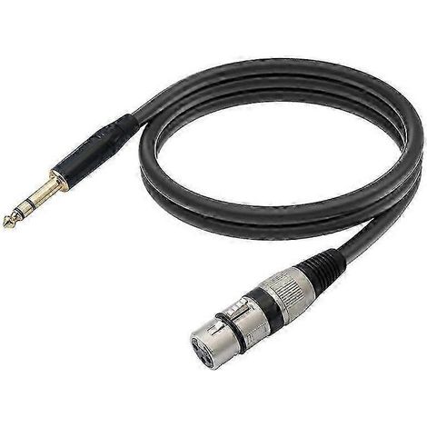 Câble microphone 3 broches, prise jack 6,35 mm, haut-parleur en cuivre, microphone XLR femelle 6,35 mm (1/5)