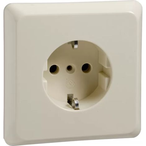 Elso Steckdose für Geräteträger 1-fach 16A RENOVIERUNG Schraubklemme perlweiß 515010 (1/2)