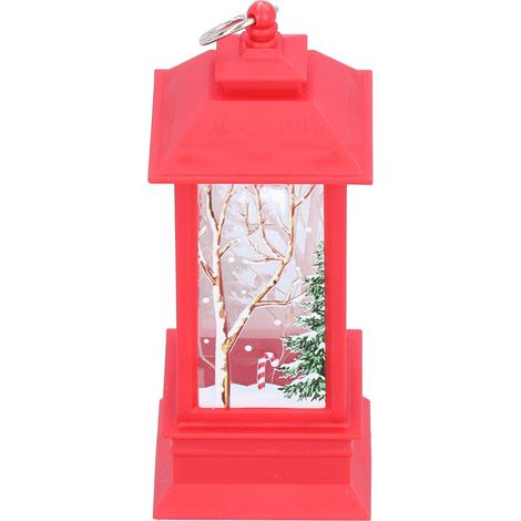 Lumière décorative scintillante de noël, petite lampe LED suspendue Portable, ornements de père noël pour fête, cadeaux pour enfants, rouge. (1/5)