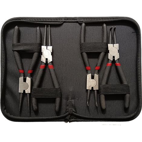 Lot de 4 pinces à circlips 7 pouces – Acier au chrome vanadium – Poignées antidérapantes – Pour installation et retrait de ressorts (1/5)