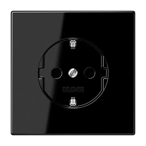 Base enchufe schuko 16A 250V negro mate JUNG LS1521KISWM