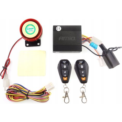 KIT DE CONTROLES REMOTOS PARA SIRENA DE UNIDAD DE CONTROL DE ALARMA DE MOTOCICLETA (1/2)