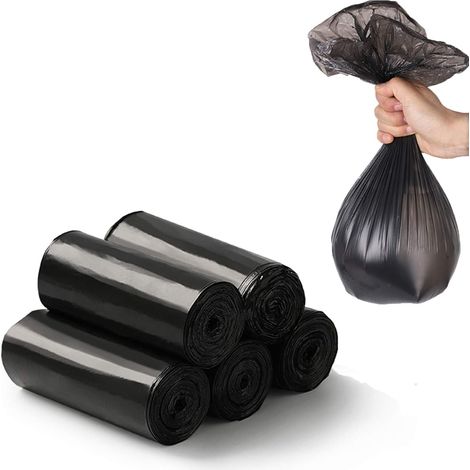 Lot de 100 Sacs Poubelle 30L, Compostables, Biodégradables, Amidon Maïs, (1/4)