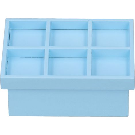 Meuble miniature en bois pour fruits et légumes, étagère de décoration de 1:12 pour maison de poupée, modèle bleu mignon et réaliste. (1/5)