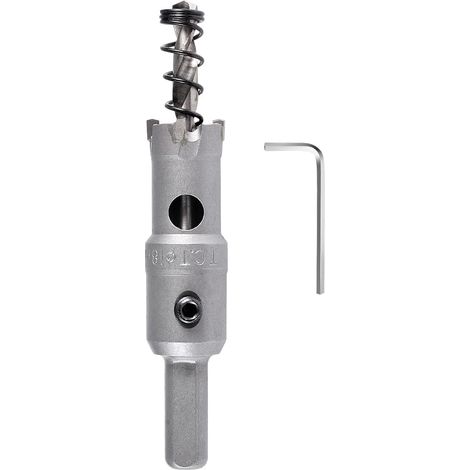 18mm Foret de scie cloche en carbure , Coupe-trou en carbure de tungstène, coupe-trou industriel pour l'acier inoxydable, le métal, le fer, l'alliage, le cuivre, le bois et les plastiques (1/5)