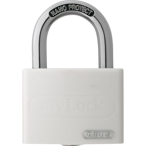 ABUS Vorhangschloss Aluminium T65AL/40 weiß vs. Lock-Tag (1/5)