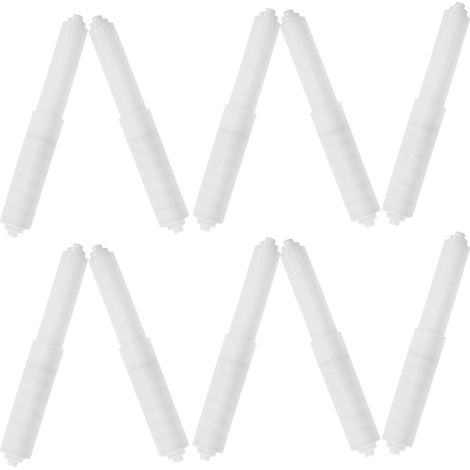 Support Rouleau Papier Toilette Télescopique Lot de 10 Pièces en Plastique et Métal Blanc Ressort Ajustable pour Salle de Bain Usage Quotidien (1/5)