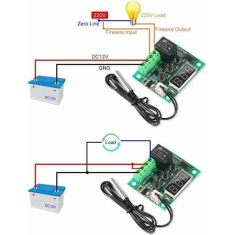 Module Régulateur de Température 12V avec Boîtier, Thermostat Numérique XH W1209 (1/4)