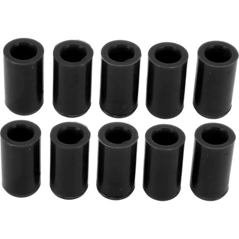 Lot de 10 bouchons de tuyau d'aspiration automobile de 10 mm en silicone étanche, résistant à l'ozone et flexible, noirs. (1/5)
