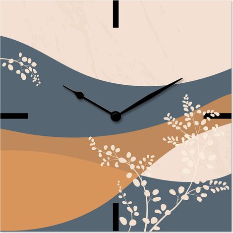 Lupia - Orologio da Parete in Legno ecologico, con stampa ORIENTAL STYLE BEIGE, 30x30 cm, Made in Italy, Movimento a Quarzo, Alimentato a Batteria non inclusa, Adatto a Tutti gli Stili di Casa (1/4)