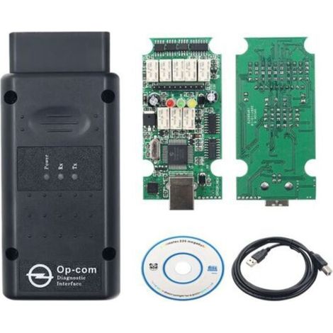 OP-COM Diagnosekit V1.70/V1.95/V1.99 mit PIC18F458-Chip für Opel-Fahrzeuge – Multiprotokoll-OBD2-Scan-Tool für Motor, ABS, Airbag, CAN-BUS – USB-Schnittstelle mit Software (1/5)