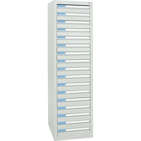 Stumpf Schubladenschrank Serie ESTA, 17 Schubladen lichtgrau (17x100mm) (1/2)