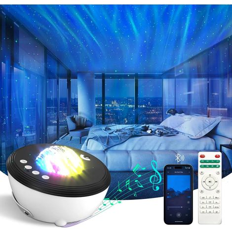 Proyector de estrellas galácticas - 21 efectos de luz - Con ruido blanco y altavoz Bluetooth integrado - Proyector de luz nocturna - Techo - Dormitorio (1/5)