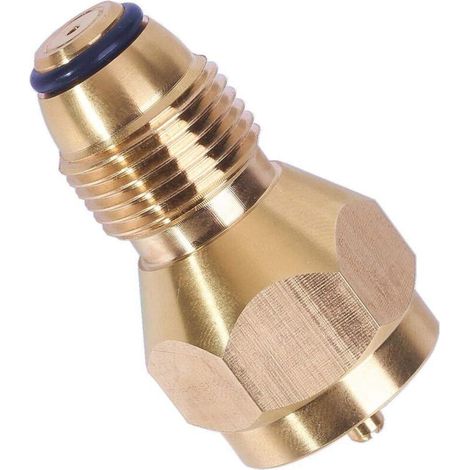 Universal Safest Refill Adapter for Throwaway 100% Solid Brass Regulator Valve Accessory for All 1 LB Tank Small (1/5)
