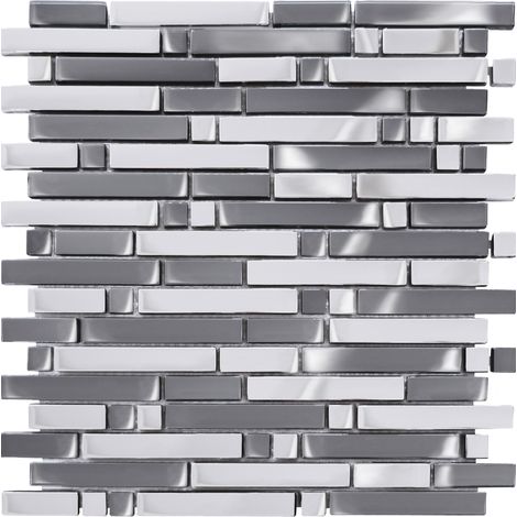 MOSAIQUE LES TENDANCES BICHROME TUBE 1 PLAQUE 30,5 X 30,5 CM CASA LINEA