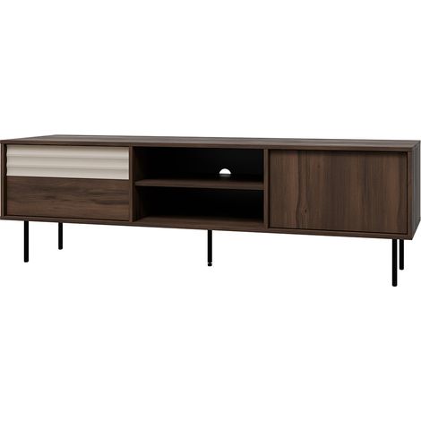 Mobile TV 2 ante Astra marrone scuro e cashmere 180cm (1/5)