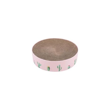 Jouet pour chat en carton ondulé, grattoir à herbe à chat, tapis grattoir à griffes, jouet pour chaton - rose, grand (1/5)