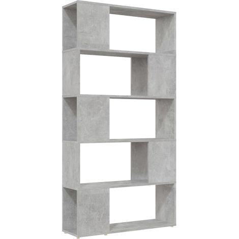Maison Exclusive - Libreria/Divisorio Grigio Cemento 80x24x155 cm in Truciolato