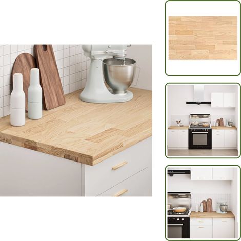 vidaXL Küchenarbeitsplatte 100x63,5x4 cm Massivholz Eiche Rechteckig