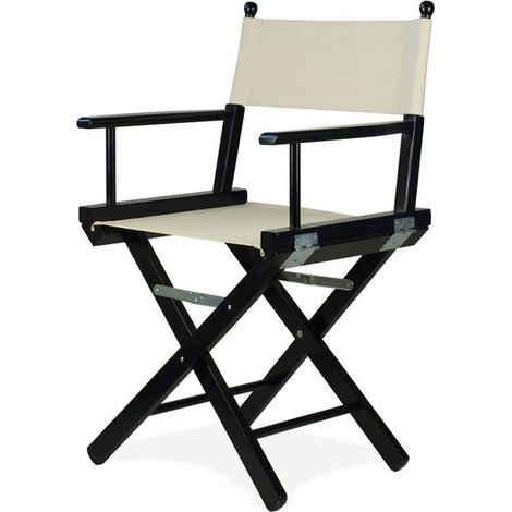 Sedia Sandy Nero - Nero regista pieghevole legno trucco giardino (1/4)