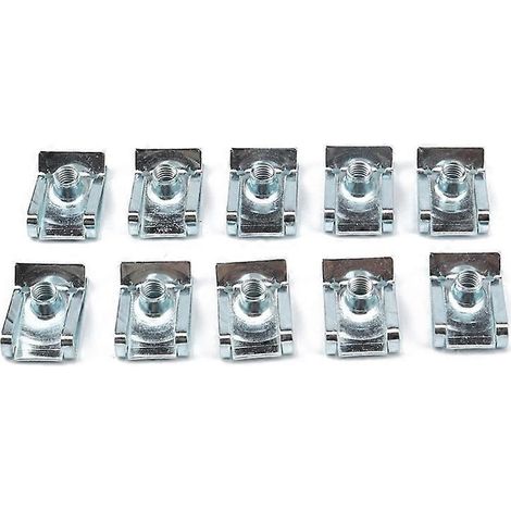 Packung mit 10 U-förmigen Kfz-Clips, Befestigungsnieten, Karosseriebefestigungen, M5-Montagekragen für Fahrzeugreparaturen.