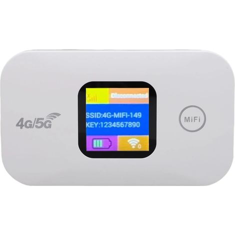 A8 4G LTE 3000mAh Branco WiFi 5 Router portátil