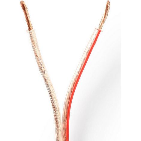 Cable de altavoz 2x 250 mm cca 1000 m redondo pvc transparente brida