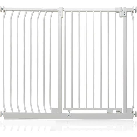 Safetots Extra Tall Elite Safety Gate, 125cm - 134cm, Matt White, Extra Tall 96.8cm in Height, Pressure Fit Stair Gate