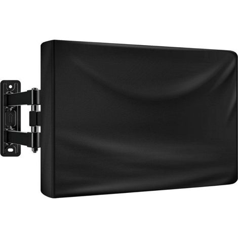Housse TV Extérieur - 55-58 Pouces - 140x90x15 cm - Tissu 210D PVC Dos - Noir - 1 Pièce (1/5)