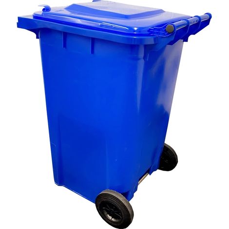 1 x 240L Brown Standard Sized Outdoor Recycling Wheelie Bins With Rubber Wheels & Lids