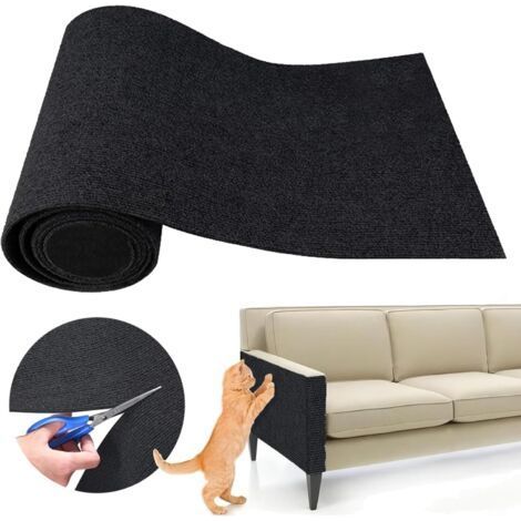 Anti-Scratch Sofa Protector for Cats, for DIY Climbing Cats, Black, 40x200cm (1/5)