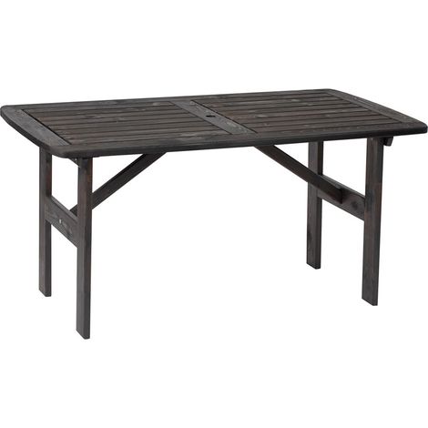 Tavolo in Legno da Esterno Modello VENTA 140 x 80 x 69 h. cm - Verniciato Grigio (1/4)