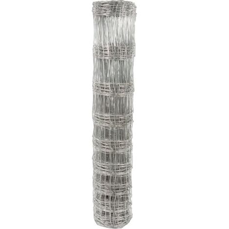 Grillage noué galvanisé 1,20m x 50m – Résistance 320-340 N/mm² – Maille dégressive 15cm – Pour enclos ovins et caprins – Filiac (1/4)