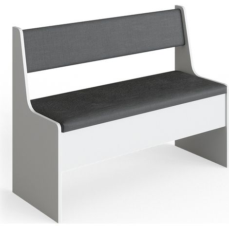 Banquette de salle à manger Roman, Blanc, 106.6 x 41.5 cm, Vicco