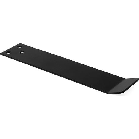 pletina riñonera inclinada. acero. negro mate. 200 x 42 mm. diámetro 6mm - qq
