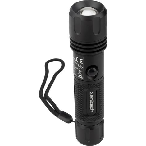 Lampe torche LED rechargeable USB 160/500lm - Zenitech (1/2)