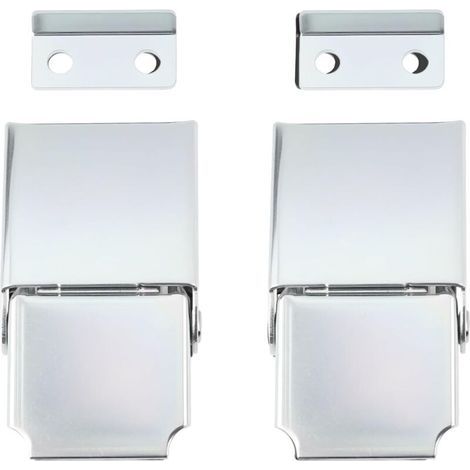 Set di 2 chiusure per baule argentate XC-816, 47,3 x 26 mm, per valigie, scatole e bauli (1/4)