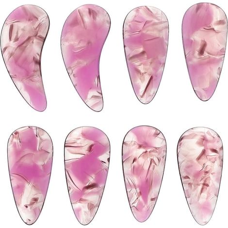 Lot de 8 faux ongles pour guzheng, médiators professionnels pour instruments à cordes (couleurs assorties)-3X1.2X0.1CM