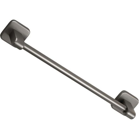Porte-serviettes mural gris 50 cm sans perçage, barre porte-serviettes en plastique pour l'organisation de la cuisine et de la salle de bain