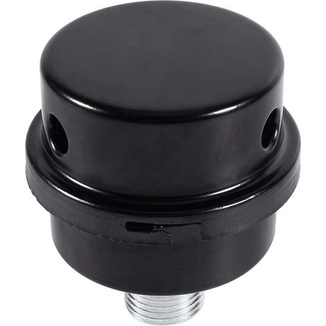 Filetage connecteur silencieux ouverture filtre à Air 1/2 `` filtre à air compresseur silencieux d'admission en métal noir 20mm (1/5)