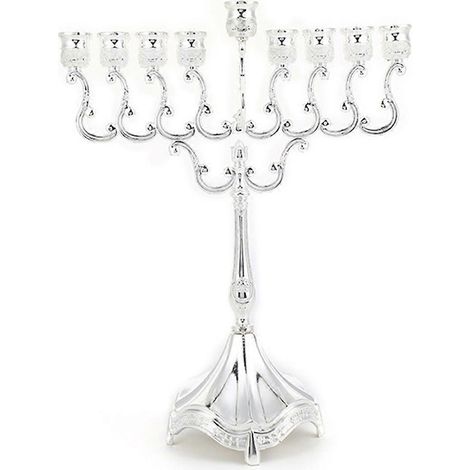 Bougeoir élégant et haut de gamme, décoration de table argentée (1/5)