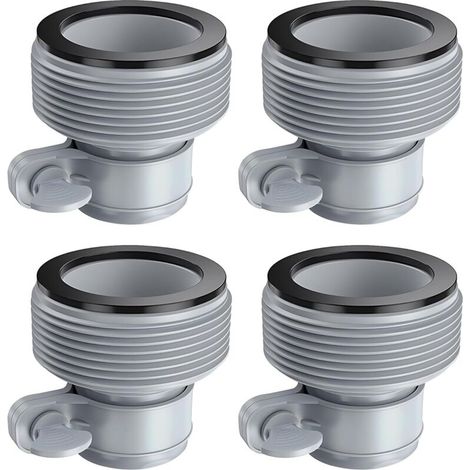 Lot de 4 adaptateurs de tuyau de piscine B, connecteur de tuyau de piscine B, kit de conversion de tuyau pour pompe de filtration Intex, tuyau de 1,5 pouce, système d'eau salée, accessoires de piscine