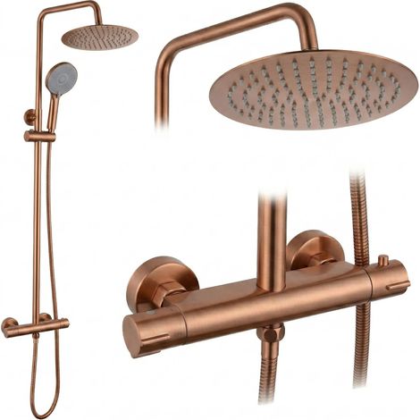 Duschset Ohne Auslauf Mit Thermostat Rea Lungo Brush Copper