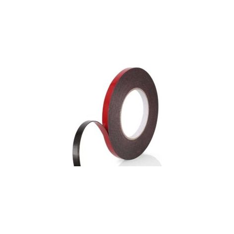 Cinta adhesiva Scotch de doble cara extrafuerte, 1 rollo (10 mm x 10 m), película de espuma de PE negra, cinta de montaje impermeable y ultrarresistente a altas temperaturas para fijación en coche, ho