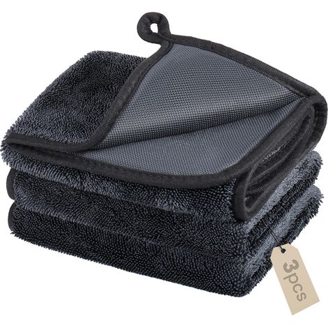 3PCS Chiffon Microfibre Voiture, 600GSM Serviette Voiture Sechage, 40×60cm (1/5)