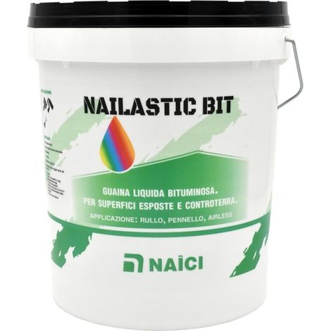 Nailastic bit guaina liquida impermeabilizzante resine polimeriche nera 20 kg