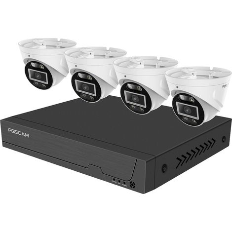 Foscam FNA108E-T4-2T FNA108E-T4-2T LAN IP-Überwachungskamera-Set 8-Kanal mit 4 Kameras 3840 x 2160 P (1/5)