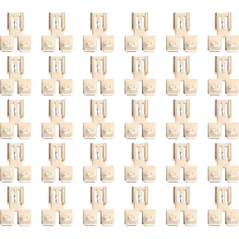 Ortviai Connecteurs Électriques Rapides Double Fourche en Laiton – 30 Pièces, 6 mm, Non Isolés (1/5)